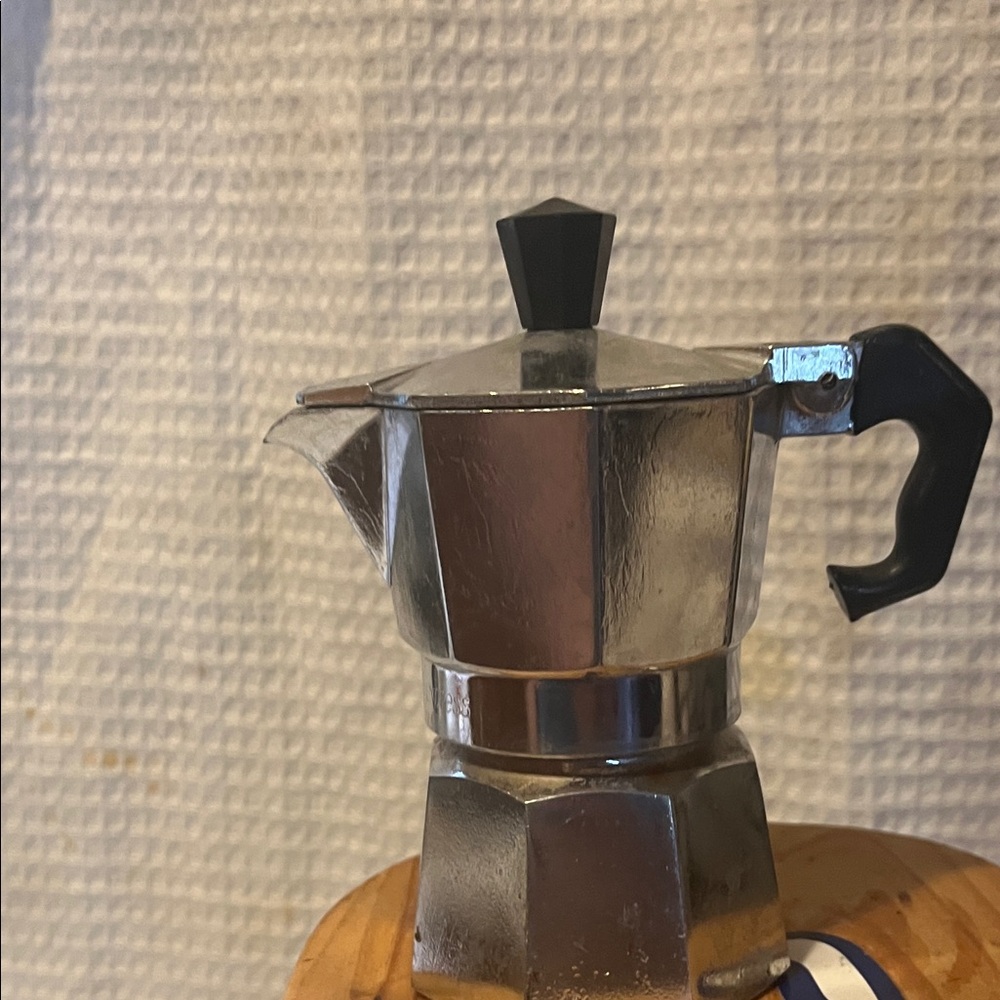 Vintage ABC CRUSINALLO Stovetop Espresso Maker with Black Handle Maker italy